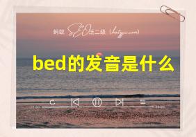 bed的发音是什么