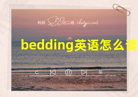 bedding英语怎么读