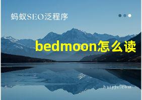 bedmoon怎么读