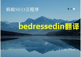 bedressedin翻译