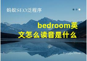 bedroom英文怎么读音是什么