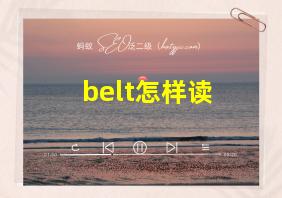 belt怎样读