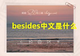 besides中文是什么