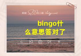 bingo什么意思答对了