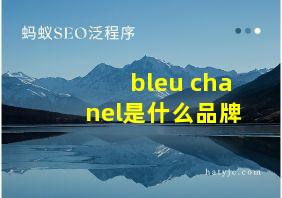 bleu chanel是什么品牌