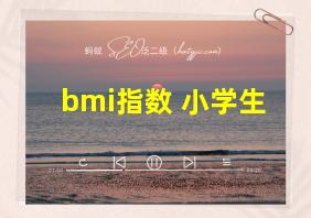 bmi指数 小学生