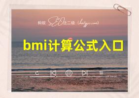 bmi计算公式入口