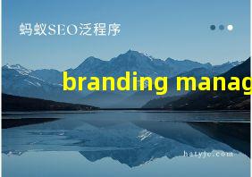 branding manager