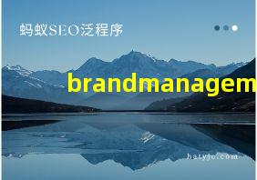 brandmanagement