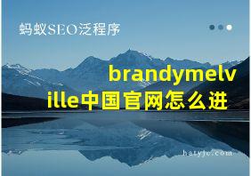 brandymelville中国官网怎么进