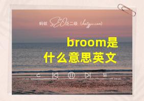 broom是什么意思英文