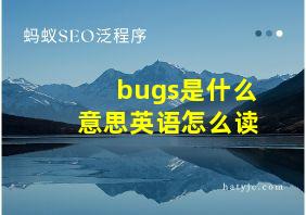 bugs是什么意思英语怎么读