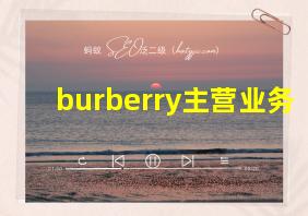 burberry主营业务