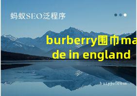 burberry围巾made in england