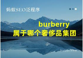 burberry属于哪个奢侈品集团