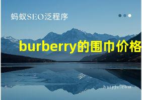 burberry的围巾价格