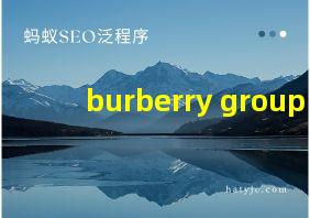 burberry group