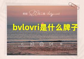 bvlovri是什么牌子