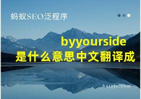 byyourside是什么意思中文翻译成