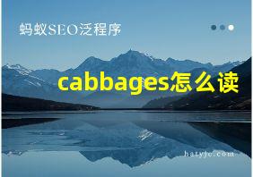 cabbages怎么读