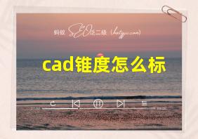 cad锥度怎么标