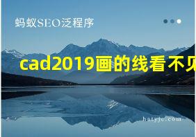 cad2019画的线看不见