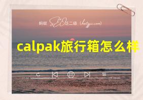 calpak旅行箱怎么样