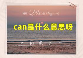 can是什么意思呀