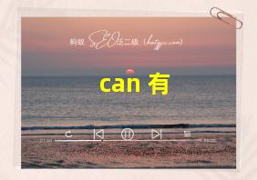 can 有