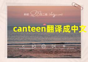 canteen翻译成中文