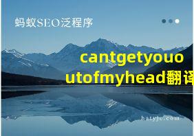 cantgetyououtofmyhead翻译