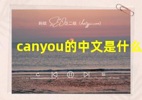 canyou的中文是什么