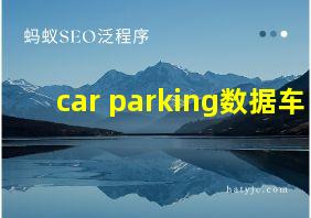 car parking数据车