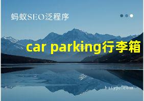 car parking行李箱