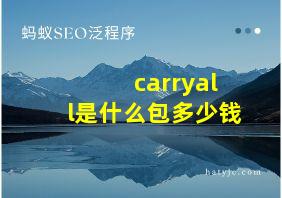 carryall是什么包多少钱