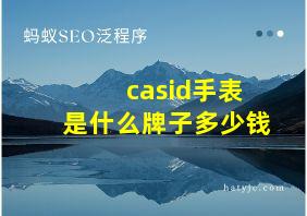 casid手表是什么牌子多少钱