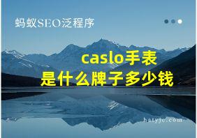 caslo手表是什么牌子多少钱