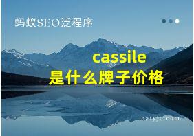 cassile是什么牌子价格