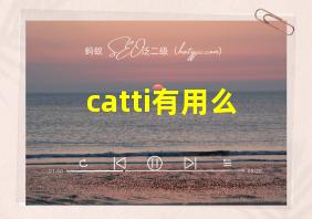 catti有用么