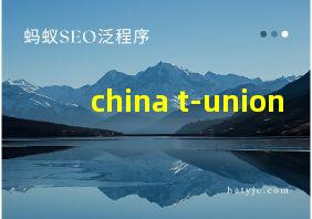 china t-union