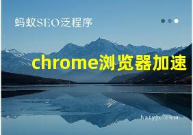 chrome浏览器加速