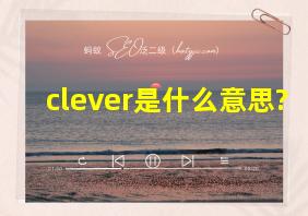 clever是什么意思?