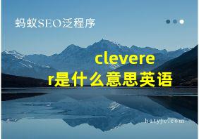 cleverer是什么意思英语