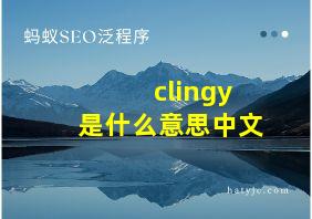 clingy是什么意思中文