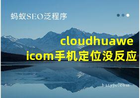 cloudhuaweicom手机定位没反应