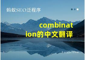 combination的中文翻译