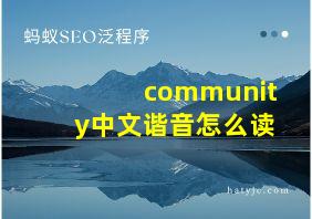 community中文谐音怎么读