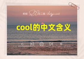 cool的中文含义