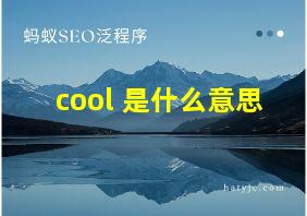 cool 是什么意思