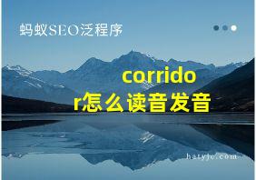 corridor怎么读音发音